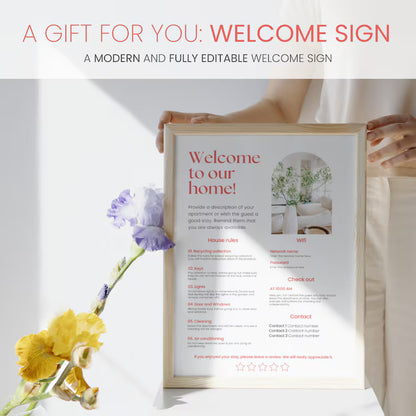 Airbnb Welcome Book Template - BNB GUIDES + Special Gift For You🎁