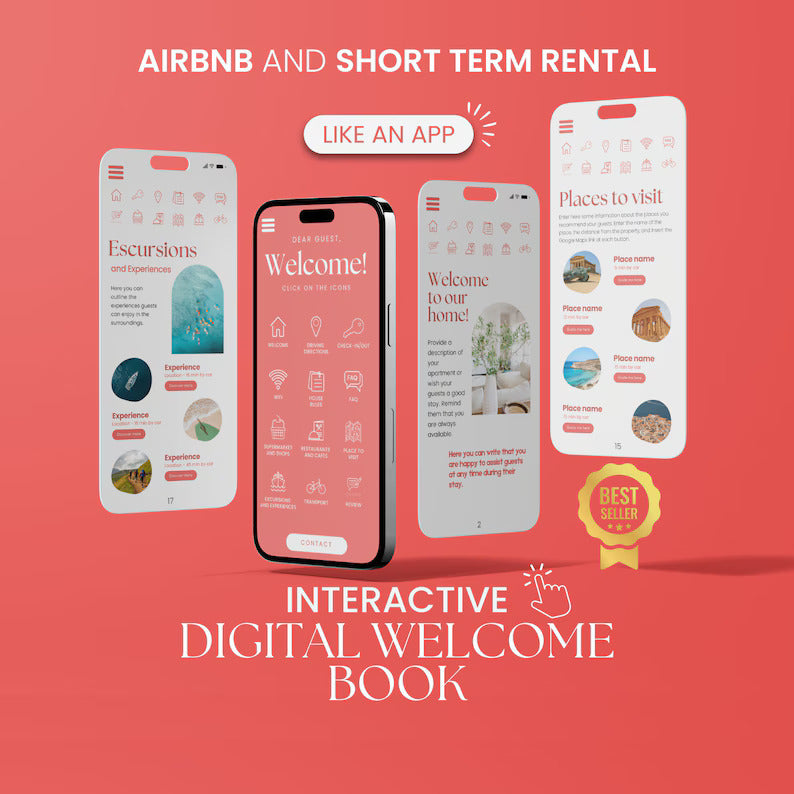 Airbnb Welcome Book Template - BNB GUIDES + Special Gift For You🎁